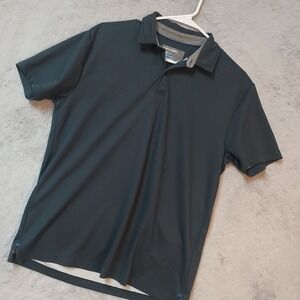 Twillory Athleisure Shirt Mens Medium Performance Stretch Business Casual Navy